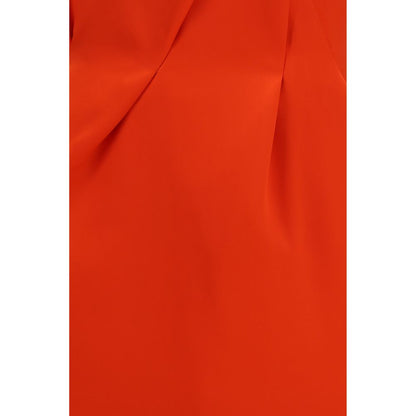Magda Butrym Orange Silk Mini Skirt