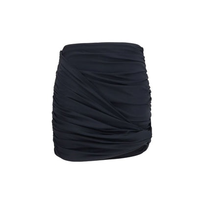 Magda Butrym Black Draped Swim Mini Skirt