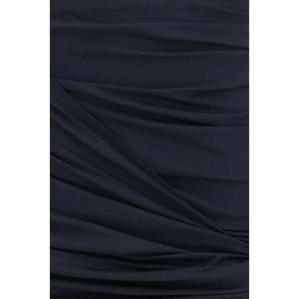 Magda Butrym Black Draped Swim Mini Skirt