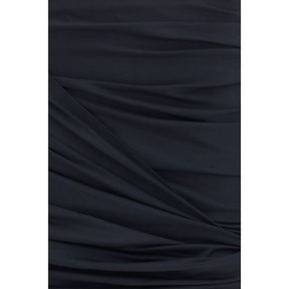 Magda Butrym Black Draped Swim Mini Skirt