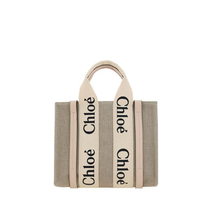 Chloé Brown Woody Canvas Tote Bag