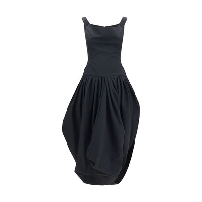 Magda Butrym Black Off-The-Shoulder Midi Dress