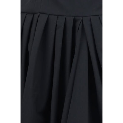 Magda Butrym Black Off-The-Shoulder Midi Dress