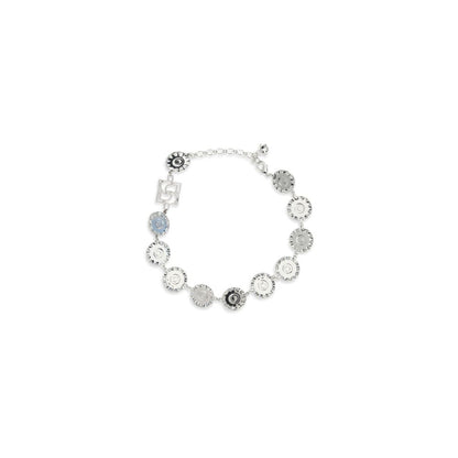 Magda Butrym Silver Metal Pearl and Crystal Necklace