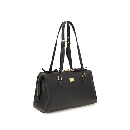 Dolce & Gabbana Black Leather Odissea Shoulder Bag