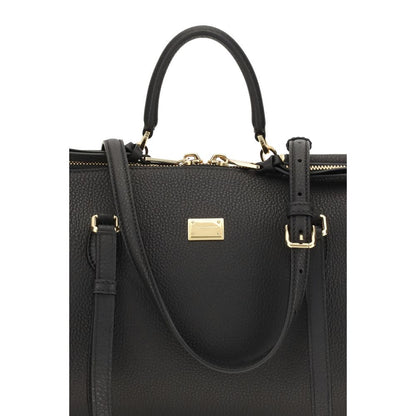 Dolce & Gabbana Black Leather Odissea Shoulder Bag