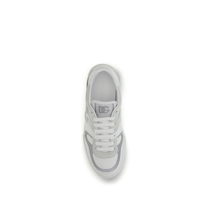 Dolce & Gabbana White Leather Portofino Low Top Sneakers