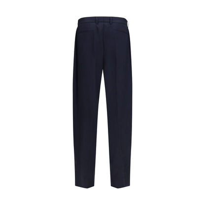 Dolce & Gabbana Blue Merino Wool Dress Pants