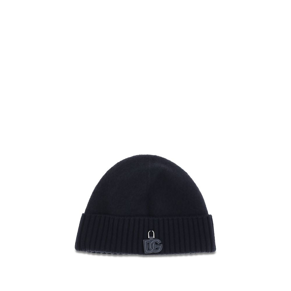 Dolce & Gabbana Black Wool Beanie Hat