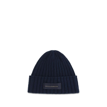 Dolce & Gabbana Blue Wool Beanie Hat