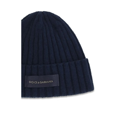 Dolce & Gabbana Blue Wool Beanie Hat