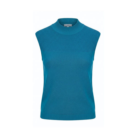 Malo Blue Silk Sleeveless Knit Top IT40|S IT42|M IT44|L IT46|XL