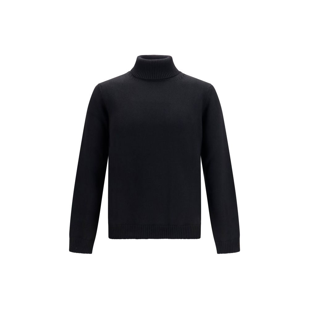 Roberto Collina Black Wool Oves Aries Turtleneck Sweater IT48 | M, IT50 | L, IT52 | XL, IT54 | XXL