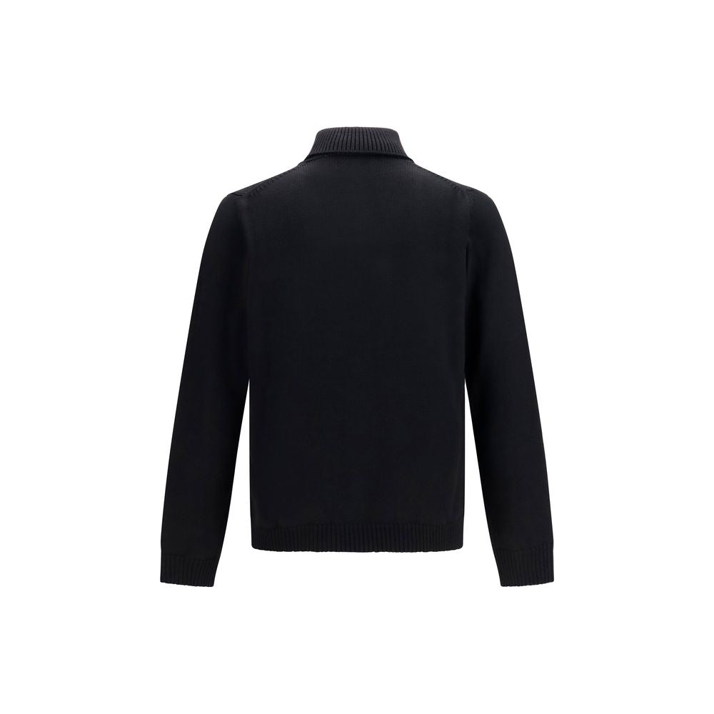 Roberto Collina Black Wool Oves Aries Turtleneck Sweater IT48 | M, IT50 | L, IT52 | XL, IT54 | XXL