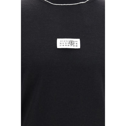 MM6 Black Wool Oves Aries Turtleneck Sweater