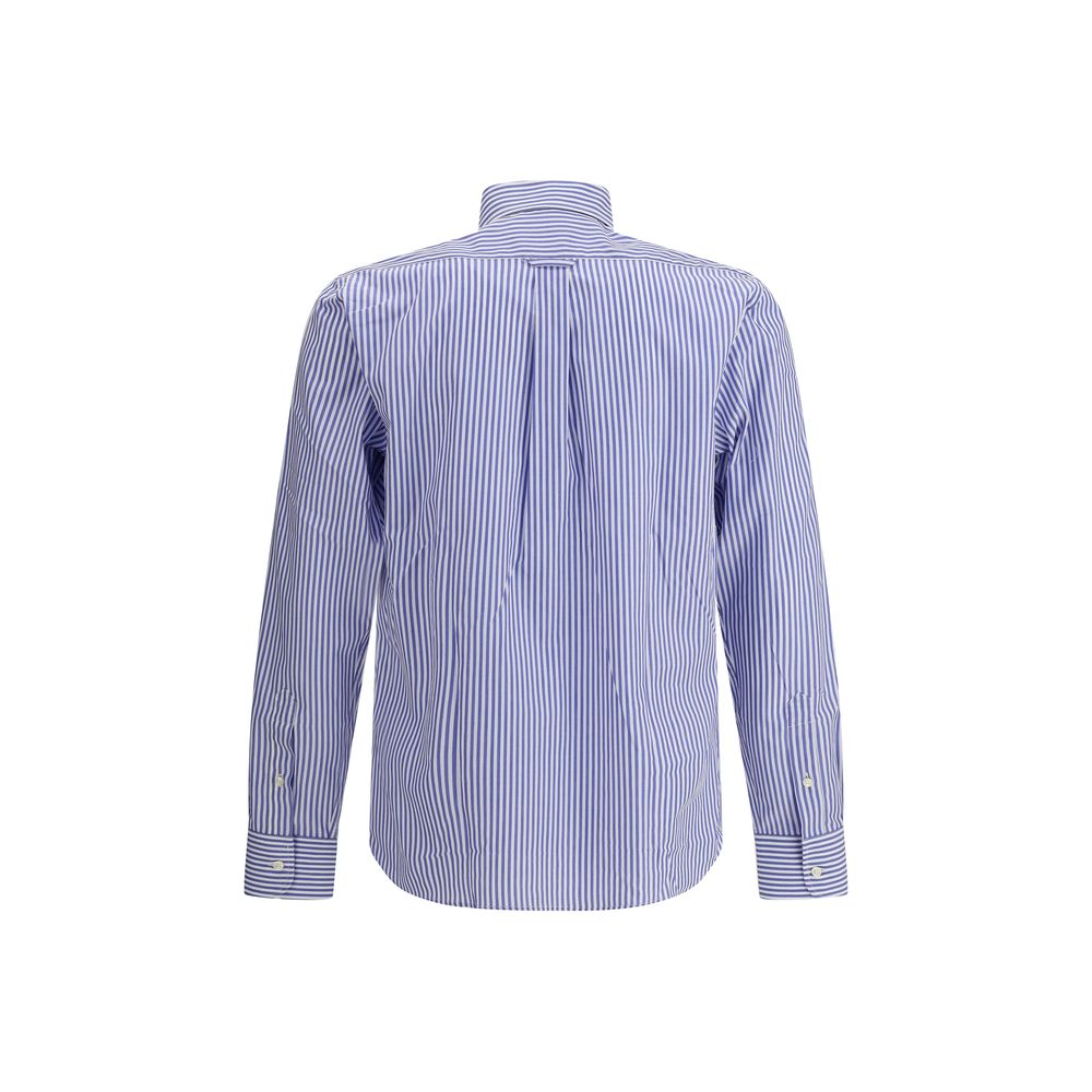 Deperlu Blue Cotton Pattern Shirt - Men’s M