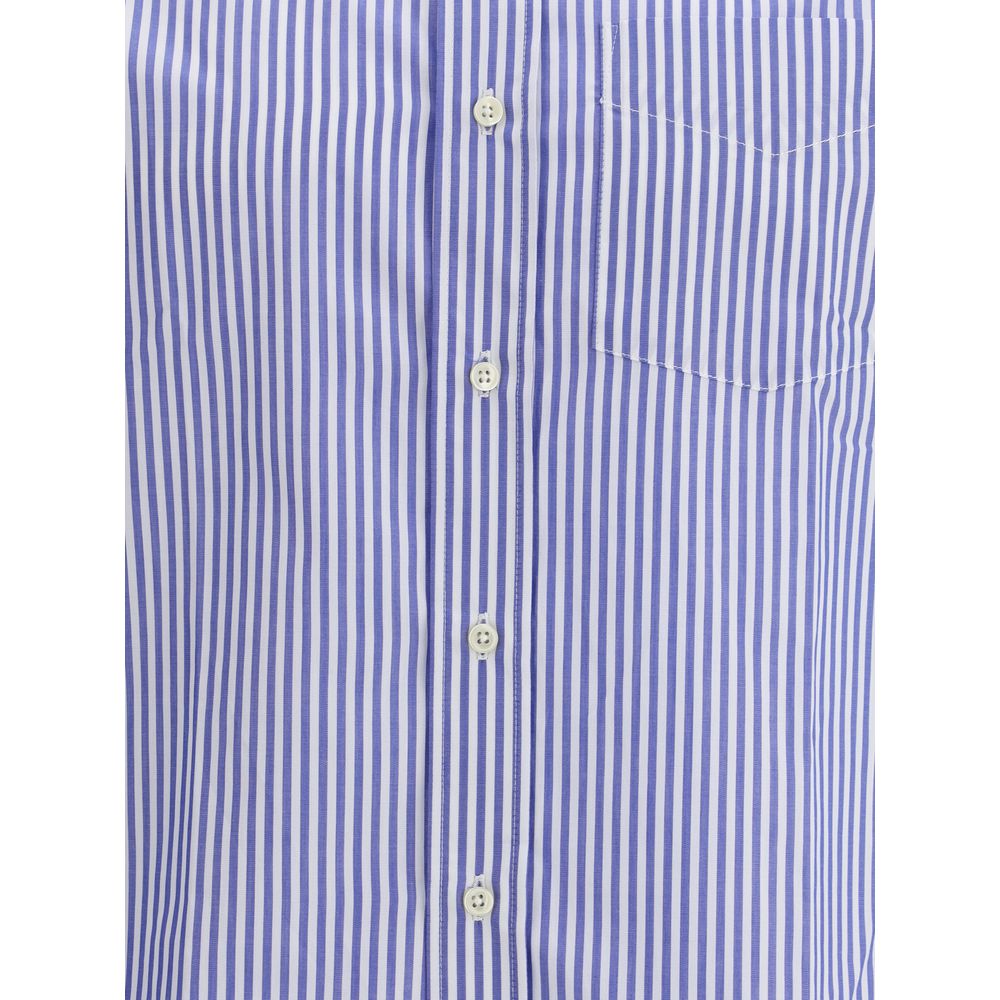 Deperlu Blue Cotton Pattern Shirt - Men’s M