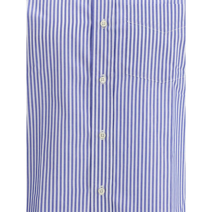 Deperlu Blue Cotton Pattern Shirt - Men’s M