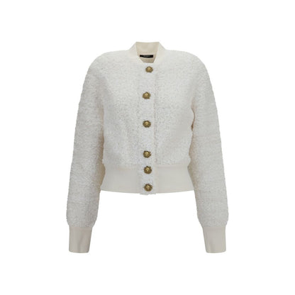 Balmain White Viscose Bomber Jacket IT36 | XS