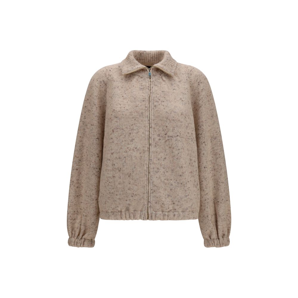 Fabiana Filippi Beige Wool Oves Aries Bomber Jacket