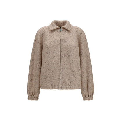 Fabiana Filippi Beige Wool Oves Aries Bomber Jacket