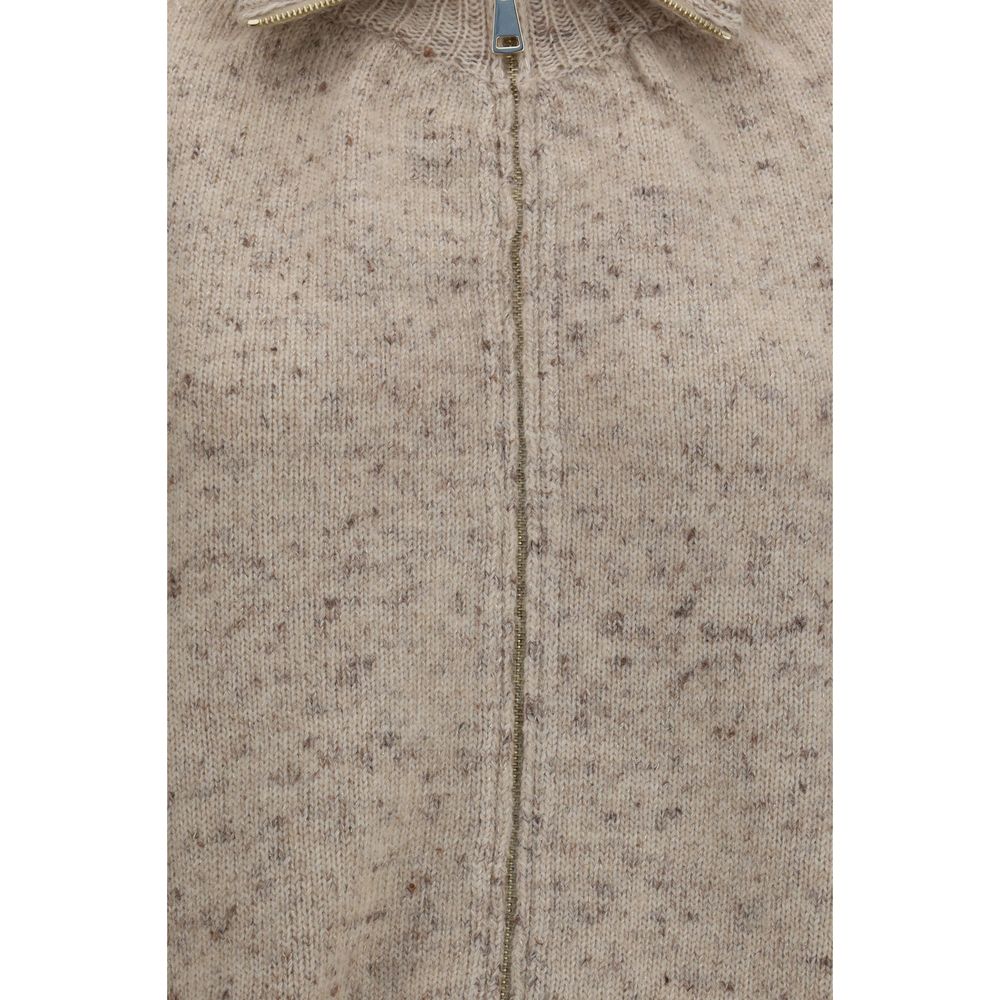 Fabiana Filippi Beige Wool Oves Aries Bomber Jacket