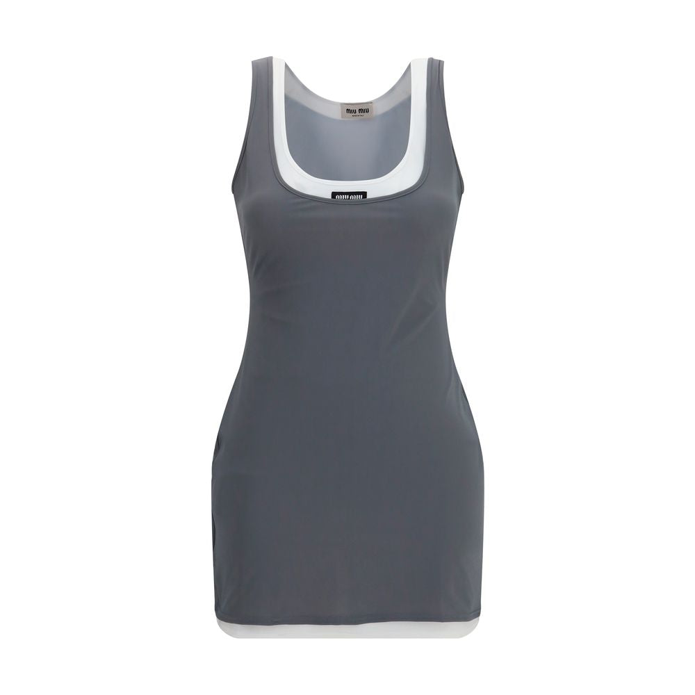 Miu Miu Gray Recycled Polyamide Casual Dress IT40 | M