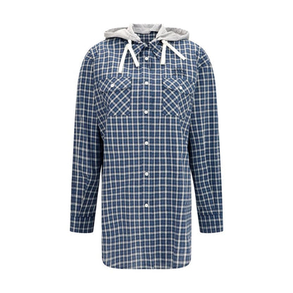 Miu Miu Blue Cotton Pattern Shirt - IT38 | S