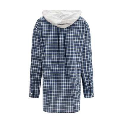Miu Miu Blue Cotton Pattern Shirt - IT38 | S