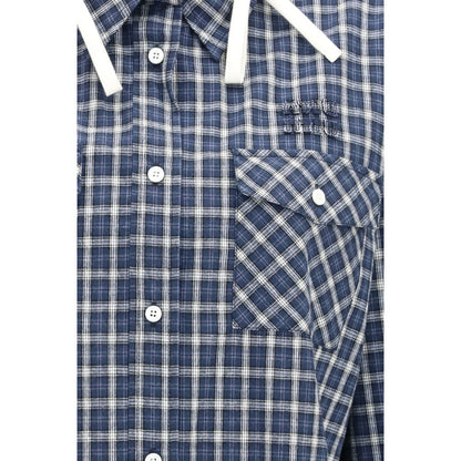 Miu Miu Blue Cotton Pattern Shirt - IT38 | S