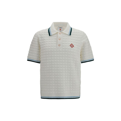 Casablanca White Cotton Polo Shirt M