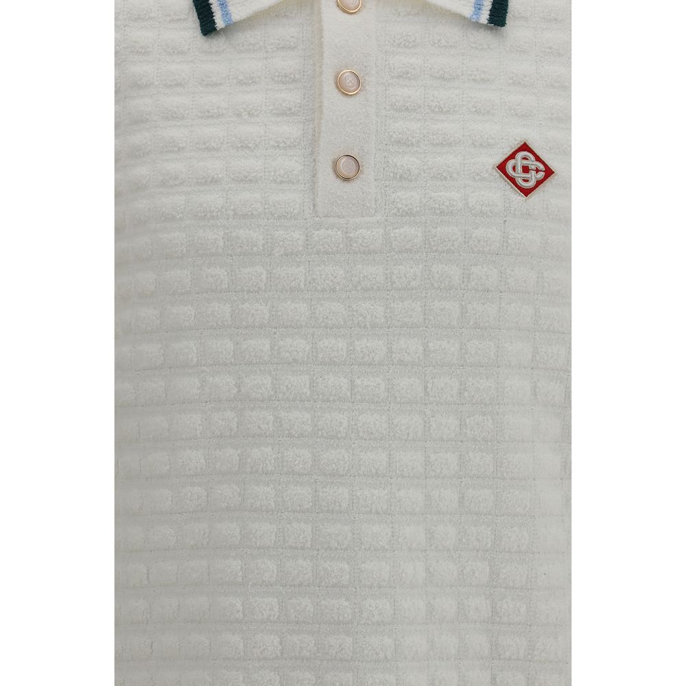 Casablanca White Cotton Polo Shirt M
