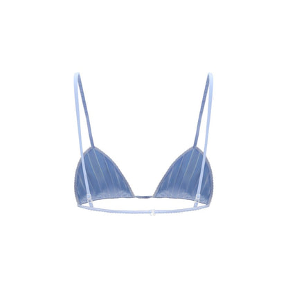Dolce & Gabbana Blue Striped Poplin Bra