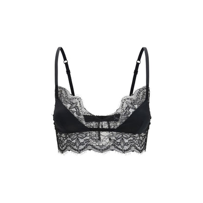 Dolce & Gabbana Black Silk Bralette Bra