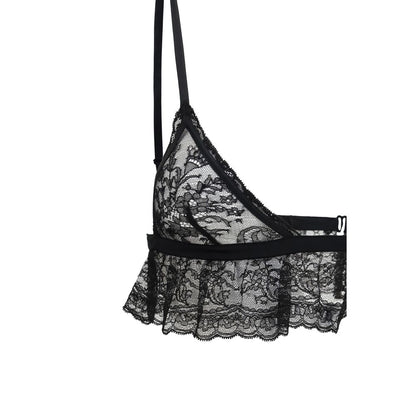 Dolce & Gabbana Black Cotton Lace Bra
