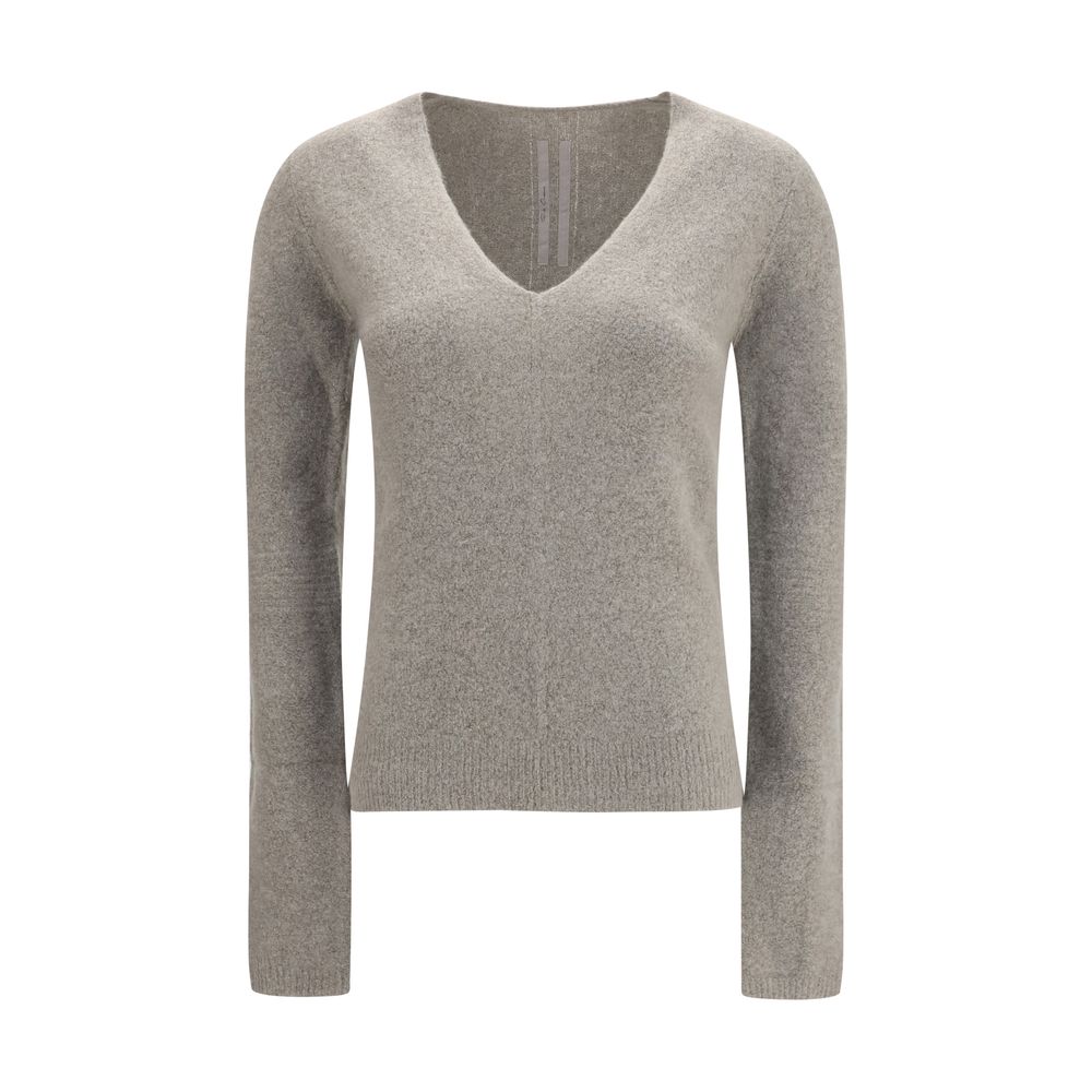 Rick Owens Gray Cashmere V-Neck Sweater - Size S