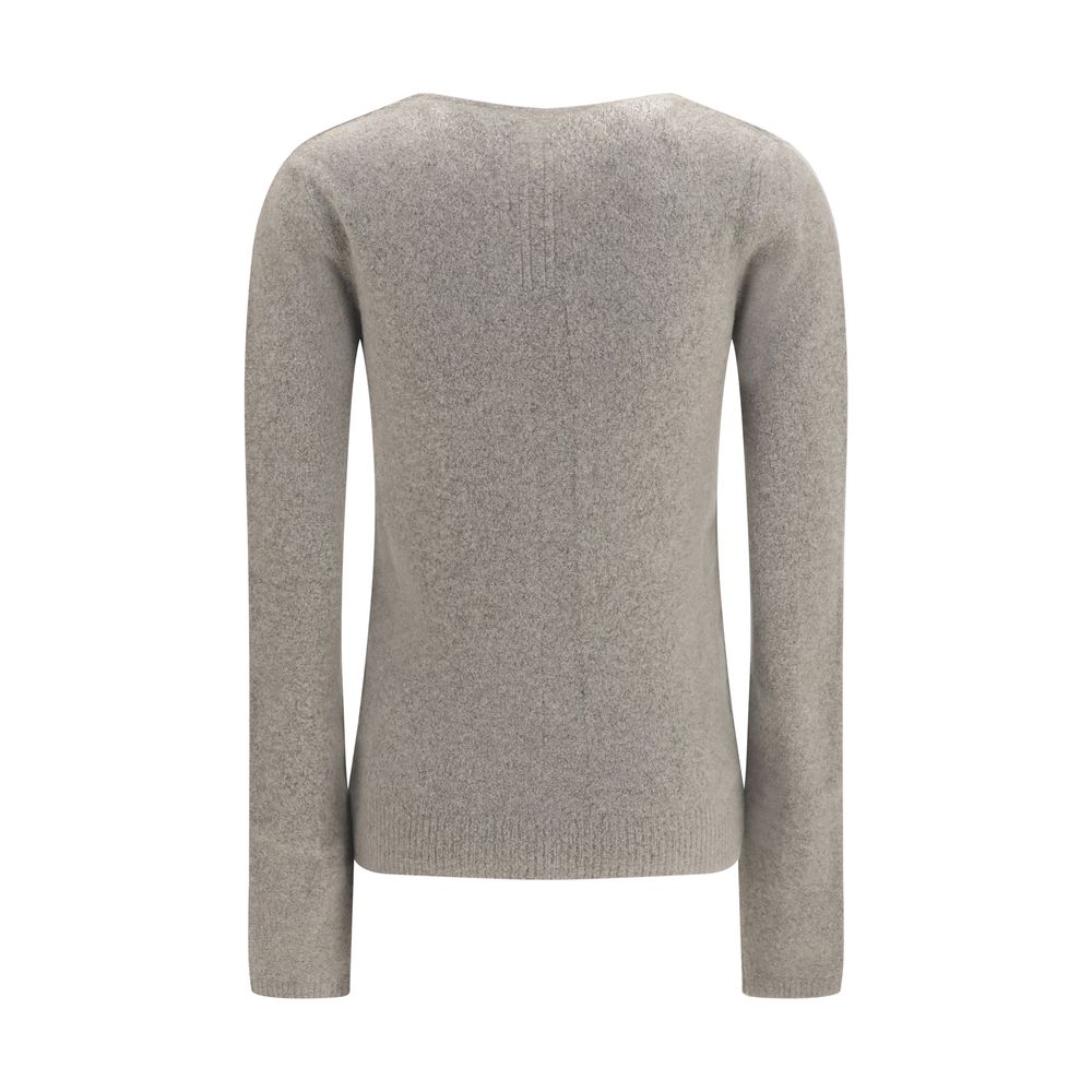 Rick Owens Gray Cashmere V-Neck Sweater - Size S