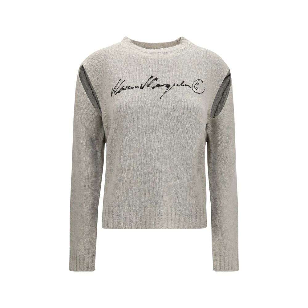 MM6 Maison Margiela Gray Wool Oves Aries Sweatshirt L