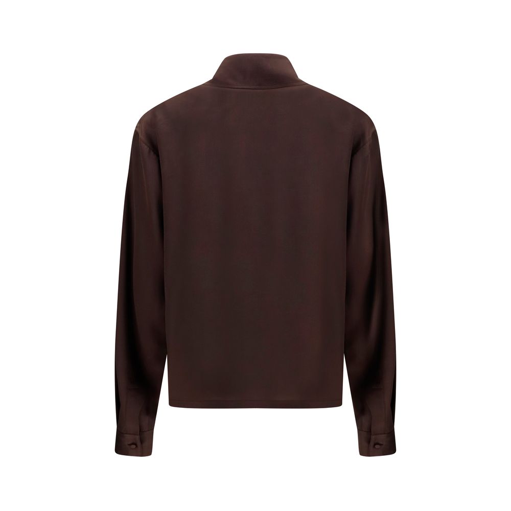 Tom Ford Brown Silk Dress Shirt IT40 | M, IT42 | L