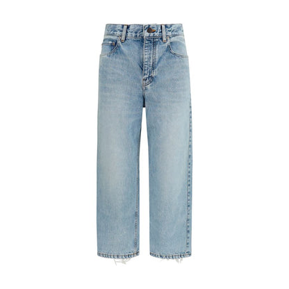 Balenciaga Jackie Capri Pants in Blue Cotton
