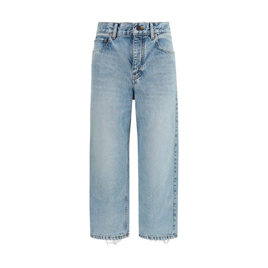 Balenciaga Jackie Capri Pants in Blue Cotton