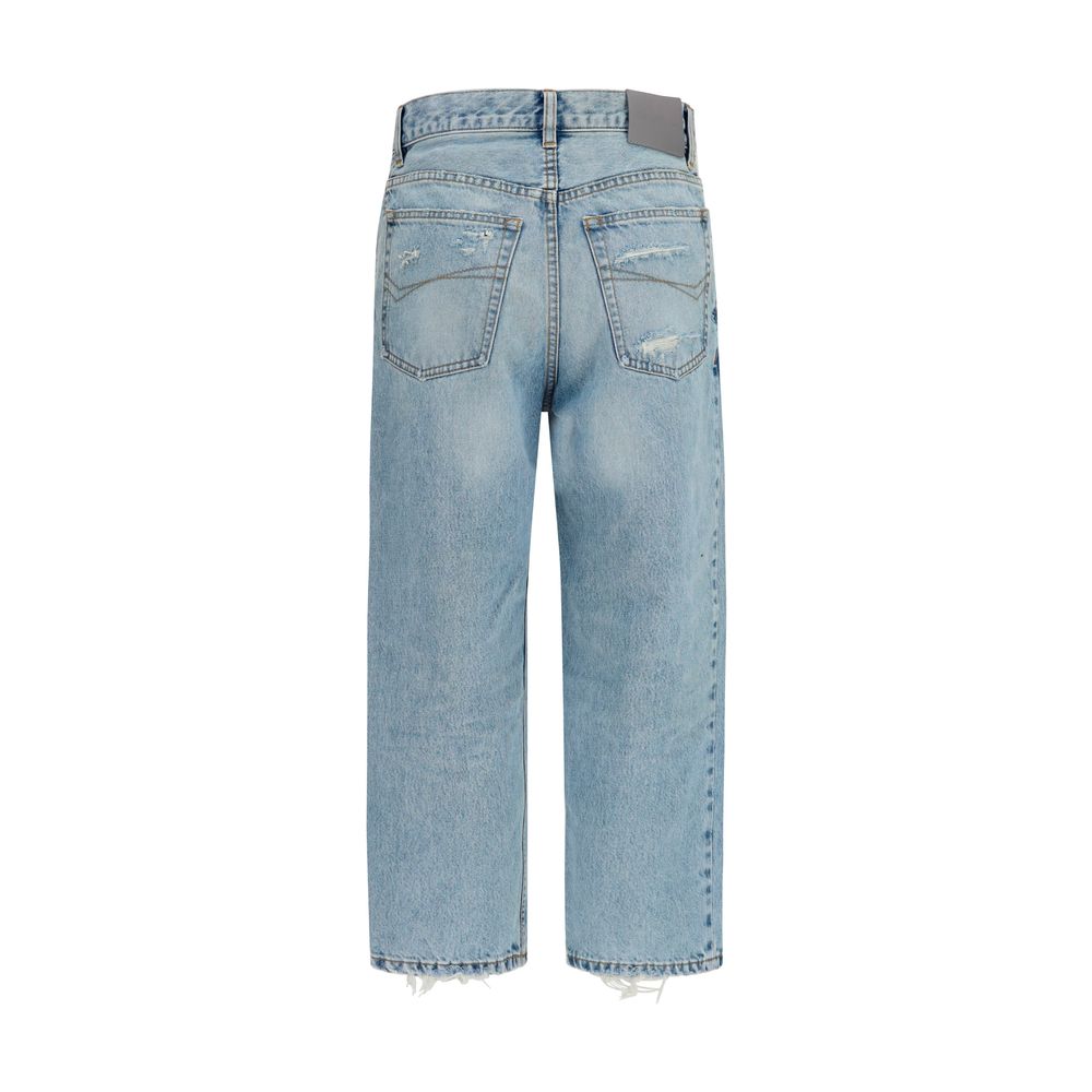 Balenciaga Jackie Capri Pants in Blue Cotton