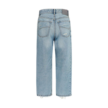 Balenciaga Jackie Capri Pants in Blue Cotton