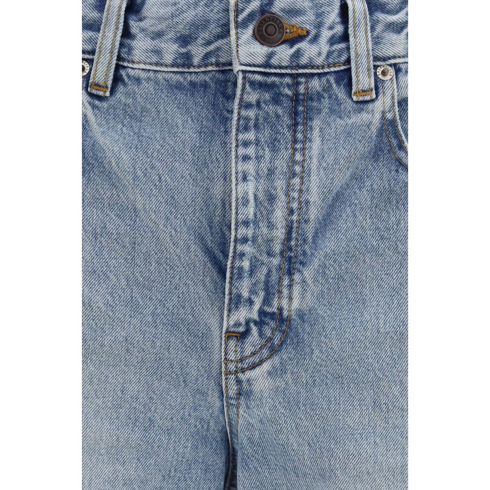 Balenciaga Jackie Capri Pants in Blue Cotton