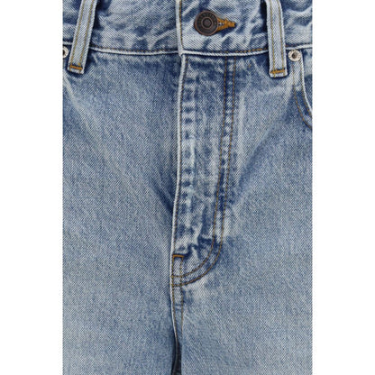 Balenciaga Jackie Capri Pants in Blue Cotton