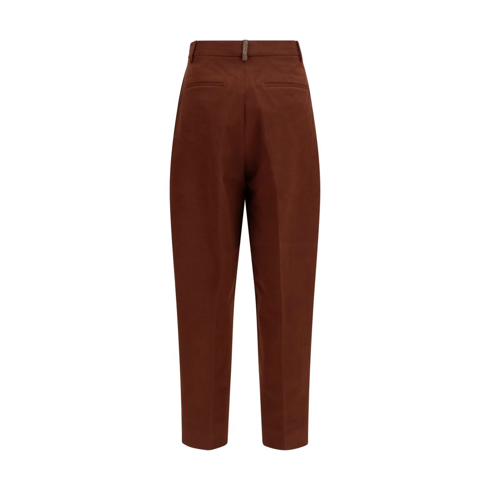 Fabiana Filippi Brown Cotton Casual Pants IT40 | M, IT42 | L, IT44 | L, IT46 | XL