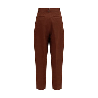 Fabiana Filippi Brown Cotton Casual Pants IT40 | M, IT42 | L, IT44 | L, IT46 | XL