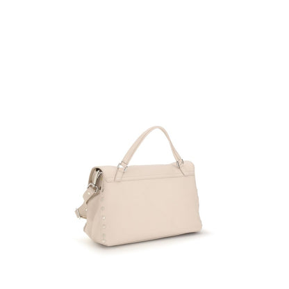 Zanellato Postina Daily Handbag Beige Calf Leather Bos Taurus 29x19x14