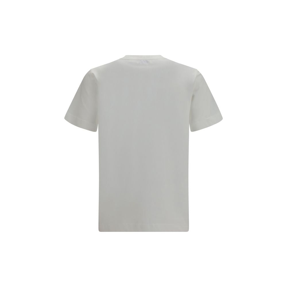 Burberry Equestrian Knight White Cotton T-Shirt - Regular Fit