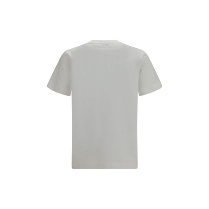 Burberry Equestrian Knight White Cotton T-Shirt - Regular Fit